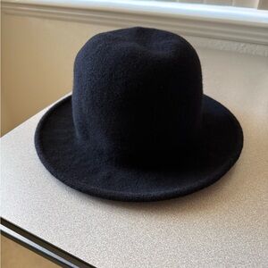 Kopka Accessories Knitted Floppy Hat, Black, 100% Pure New Wool